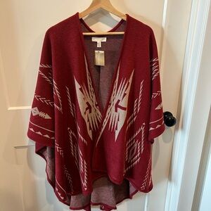 Red Patterned Women's Sweater